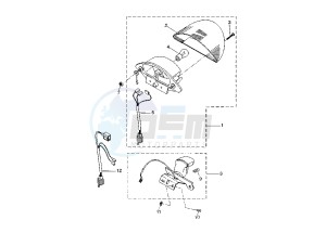 YQ AEROX 50 drawing TAILLIGHT