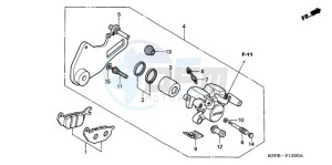 CBR125RW9 Australia - (U) drawing REAR BRAKE CALIPER