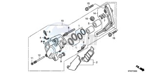 VTR2509 Europe Direct - (ED / LL) drawing FRONT BRAKE CALIPER