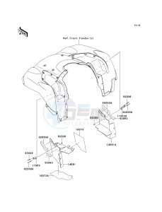 KVF 650 F [BRUTE FORCE 650 4X4I] (F6F-F9F ) F6F drawing FLAP