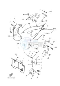 YFZ450R YFZ45YSXH (BW22) drawing SIDE COVER