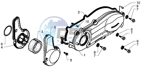 Crankcase cover clutch side