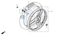 PK50M drawing FRONT WHEEL