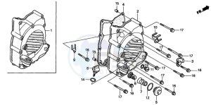 NSS250A JAZZ drawing RIGHT CRANKCASE COVER