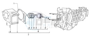 Super Hexagon 180 GTX 12 inch drawing Cylinder - Piston