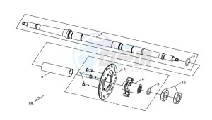 QUAD LANDER 300S drawing REAR AXLE / BRAKE DISC