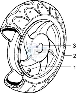 Zip 50 SP drawing Rear Wheel