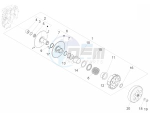 Liberty 150 iGet 4T 3V ie ABS (EMEA) drawing Driven pulley