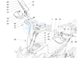 ETV 1200 Caponord Carabinieri drawing Handlebar - Controls