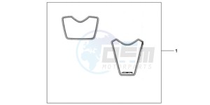 CBR1000RA9 France - (F / ABS CMF) drawing RACING STICKERSSET