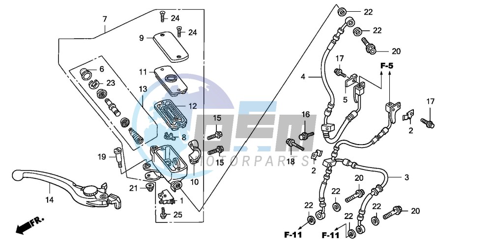 FR. BRAKE MASTER CYLINDER (CB1300A/SA)