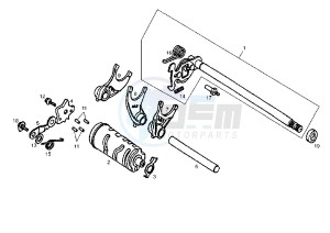 DXR QUAD - 250 cc drawing SHIFT SHAFT