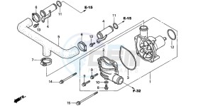 GL1500C drawing WATER PUMP