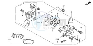 VTX1800C1 drawing REAR BRAKE CALIPER (VTX1800C2/3/4)