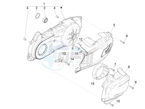 GTV 300HPE SEI GIORNI IE E4 ABS (EMEA) drawing Crankcase cover - Crankcase cooling