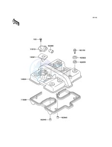 KLE500 KLE500B7F GB XX (EU ME A(FRICA) drawing Cylinder Head Cover