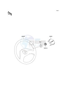 KAF 620 H [MULE 3010 4X4 HARDWOODS GREEN HD] (H6F-H8F) H7F drawing STEERING WHEEL