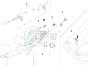 X10 125 4T 4V I.E. E3 (EMEA) drawing Selectors - Switches - Buttons