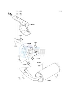 KAF 620 J [MULE 3010 TRANS4X4] (J6J-J8F) J6F drawing MUFFLER-- S- -