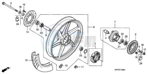 CBR125RWA Korea - (KO) drawing REAR WHEEL