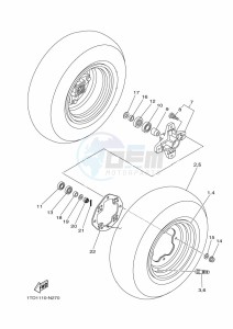 YFZ450R (BKDH) drawing FRONT WHEEL