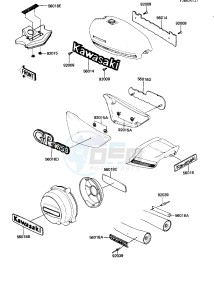 KZ 750 R [GPZ] (R1) [GPZ] drawing LABELS