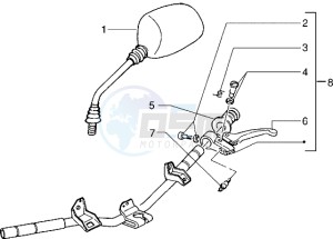 NRG 50 Extreme ZAPC220-210 drawing Handlebars component parts (Vehicle with rear drum brake)