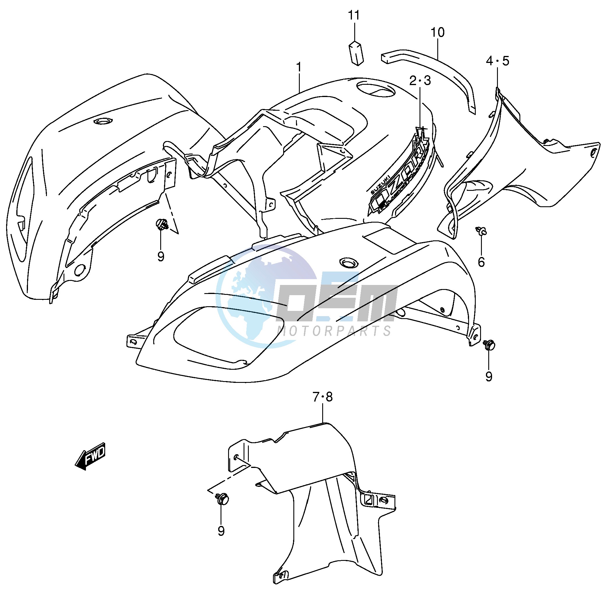 FRONT FENDER (MODEL K4 K5 K6)