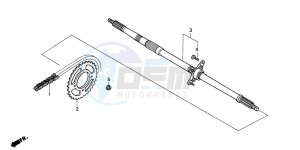 TRX200D FOURTRAX 200 drawing REAR WHEEL AXLE/ DRIVE CHAIN