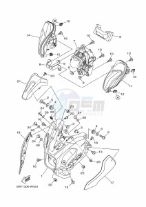 MT-07 MTN690 (BTK7) drawing HEADLIGHT