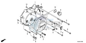 VT750C2BE Shadow - VT750C2B-E UK - (E) drawing LEFT CRANKCASE COVER (VT750CS/ C2B/ C2S/ C)