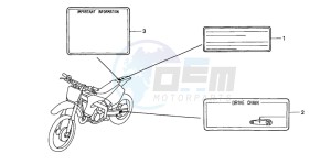 CR250R drawing CAUTION LABEL