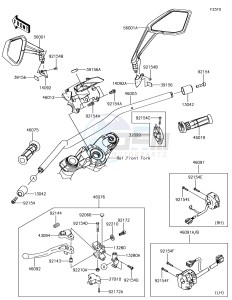 Z1000 ZR1000JHF XX (EU ME A(FRICA) drawing Handlebar