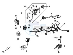 ORBIT II 50 drawing WIRING HARNASS - IGNITION LOCK - CDI UNIT