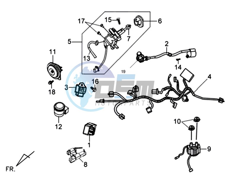 WIRING HARNASS - IGNITION LOCK - CDI UNIT