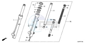 NSC50T2E NSC50T2E UK - (E) drawing FRONT FORK