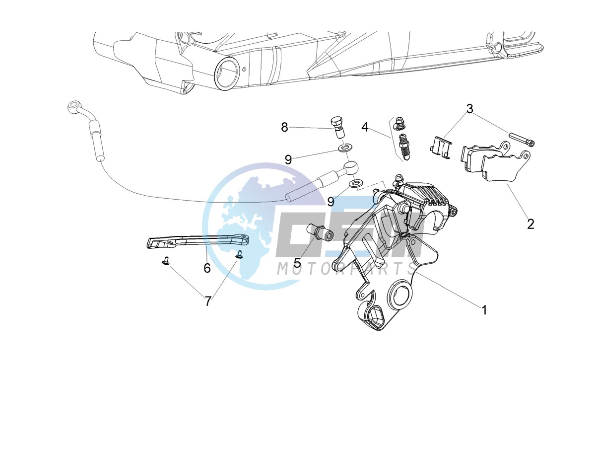 Rear brake caliper