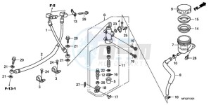 CB600FAA E / ABS MKH drawing REAR BRAKE MASTER CYLINDER (CB600FA/FA3)