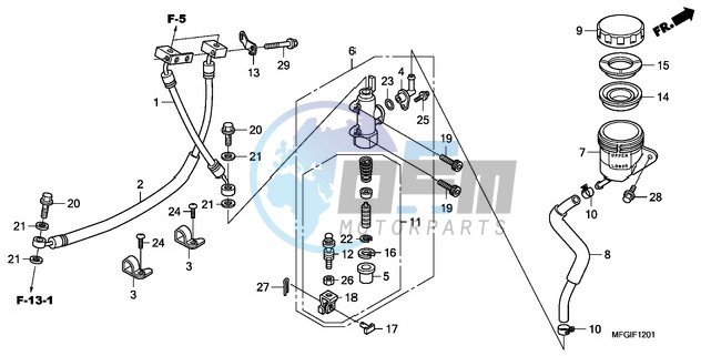 REAR BRAKE MASTER CYLINDER (CB600FA/FA3)