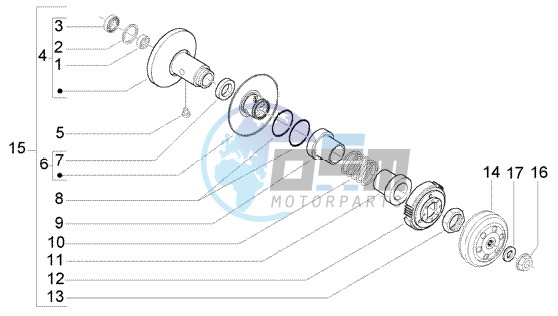 Driven pulley