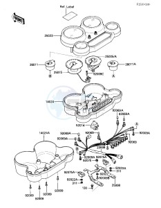 ZX 900 A [NINJA] (A3) NINJA 900 drawing METERS