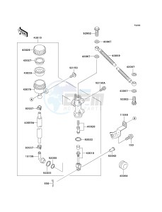 EX 500 D [NINJA 500R] (D6-D9) [NINJA 500R] drawing REAR MASTER CYLINDER