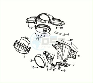 E-FIDDLE (EK4LW2-EU) (M2) drawing HANDLE COVER HEAD LIGHT