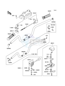 KLF300 KLF300-B18 EU GB drawing Handlebar