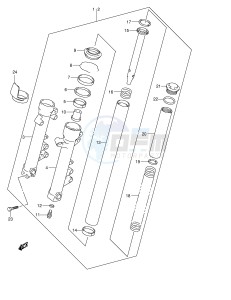 GSF600 (E2) Bandit drawing FRONT FORK DAMPER (MODEL K3 K4)