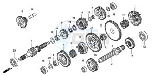 TRX420TM FOURTRAX drawing TRANSMISSION