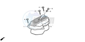 CG125 drawing CYLINDER HEAD COVER (1)