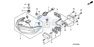 CBR125RWA France - (F / CMF WH) drawing TAILLIGHT