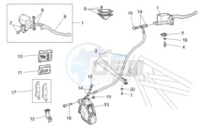 Nevada Classic 750 drawing Front brake system