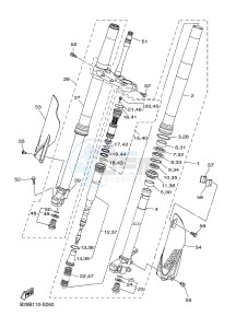 YZ250FX (B29C B29D B29E B29E B29F) drawing FRONT FORK